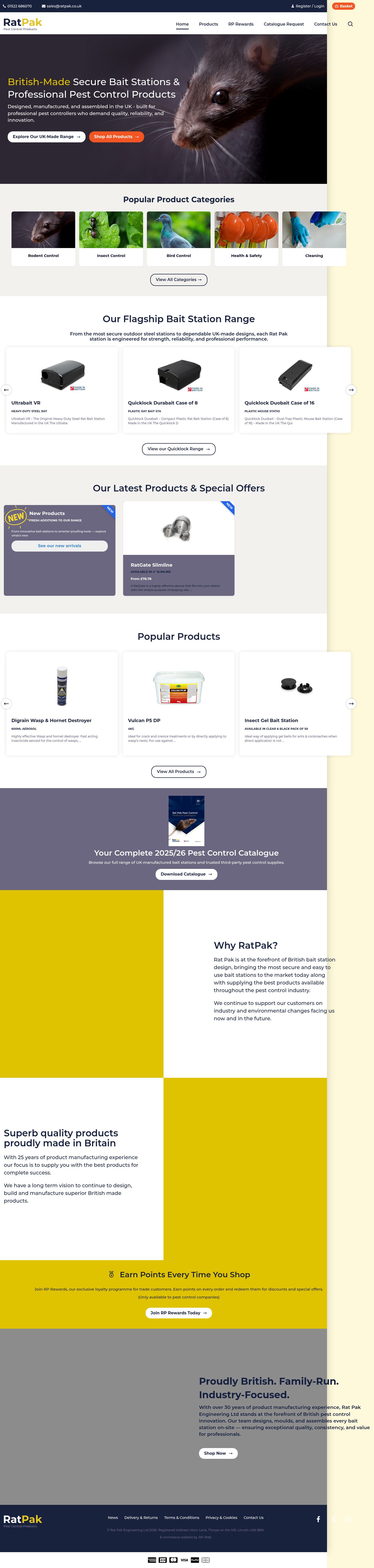 RatPak — custom e-commerce platform built by JW Web